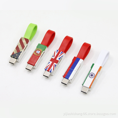 Yijiashishang Hot Selling 3 in 1 Key Chain Magnetic Charging Sync Data Cable 8 Pin Micro USB and Type-C with CE ROHS Certificate and Patent